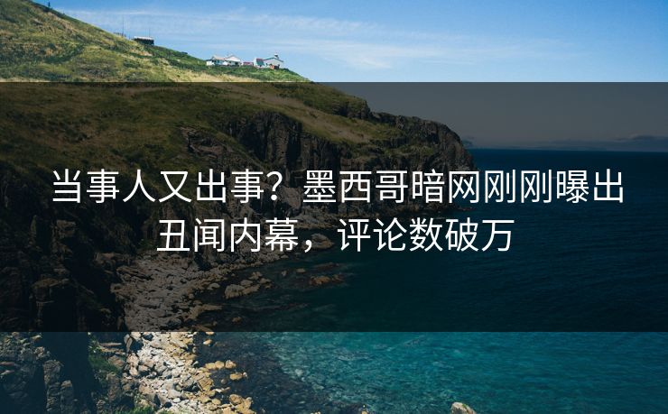 当事人又出事？墨西哥暗网刚刚曝出丑闻内幕，评论数破万