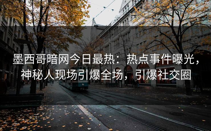 墨西哥暗网今日最热：热点事件曝光，神秘人现场引爆全场，引爆社交圈