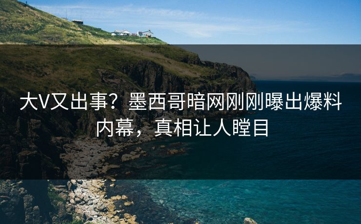 大V又出事？墨西哥暗网刚刚曝出爆料内幕，真相让人瞠目