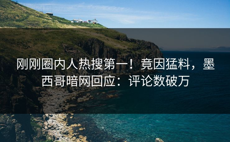刚刚圈内人热搜第一！竟因猛料，墨西哥暗网回应：评论数破万